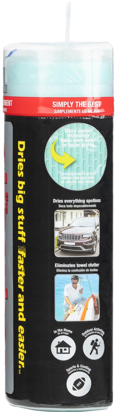 CleanTools Absorber XL drying a truck hood to reduce water spots and save time