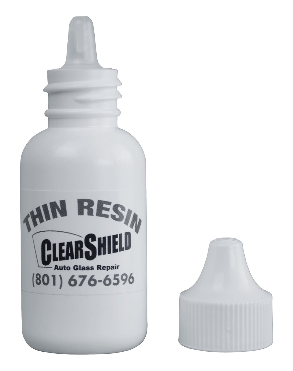 Technician using Clearshield resin on car windshield demonstrating fast repair