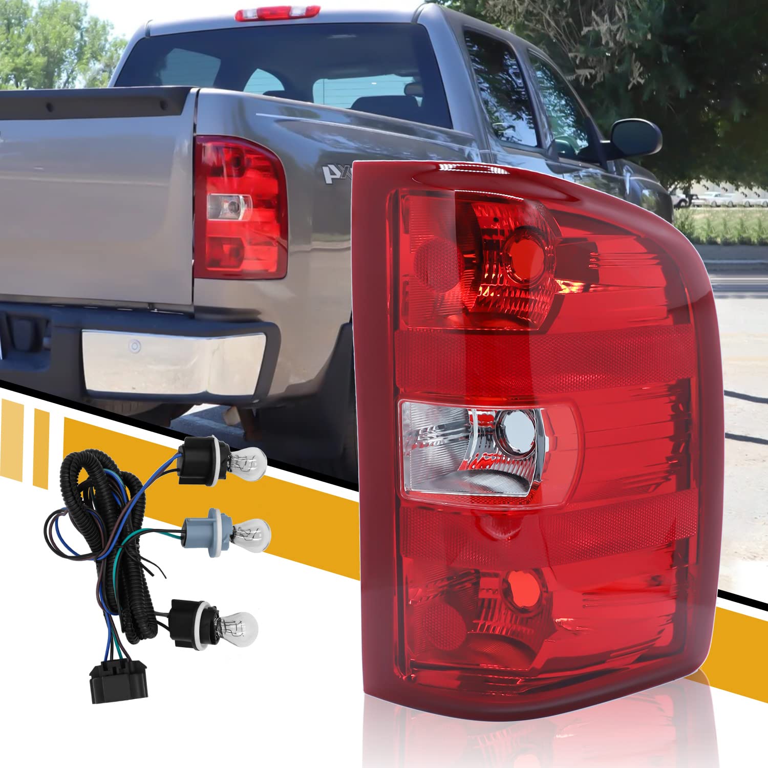 CLERYYE right-side tail light front view showing fit and finish for easy replacement