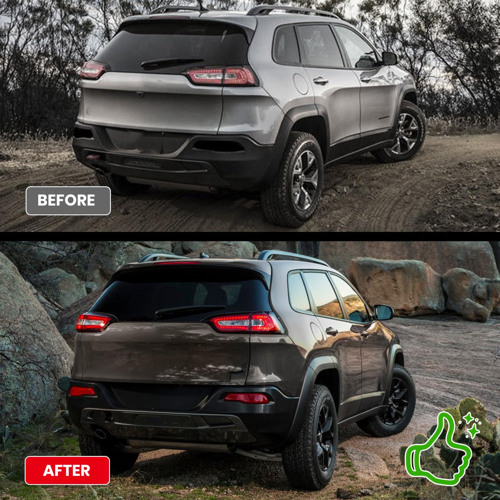Clidr reflector on Jeep Cherokee at night demonstrating reflectivity