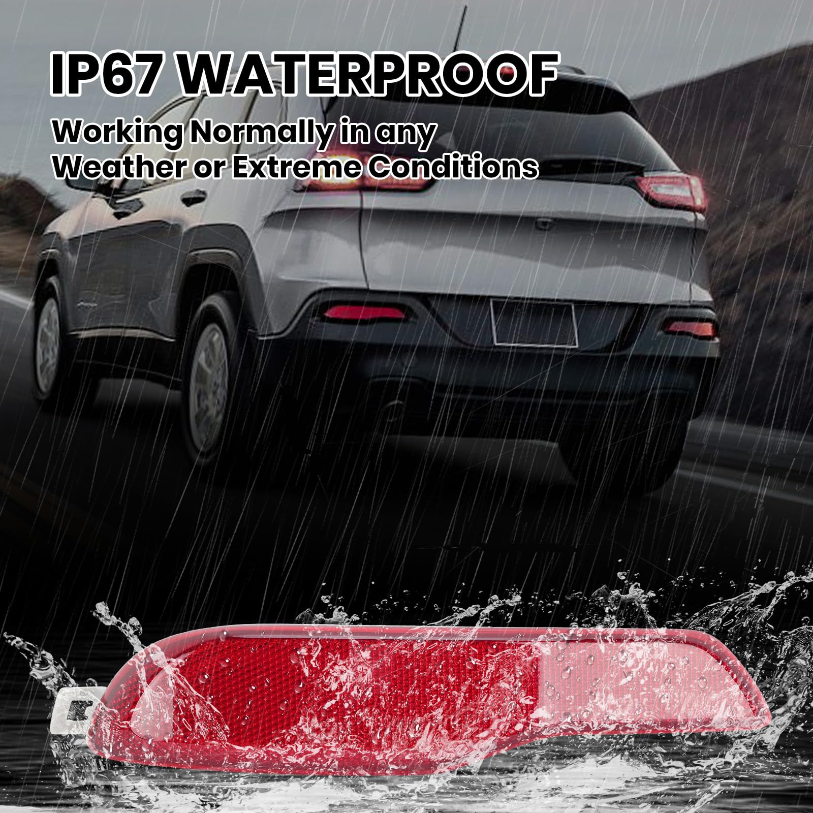 Clidr reflector mounted on Jeep bumper demonstrates correct fit and restored visibility