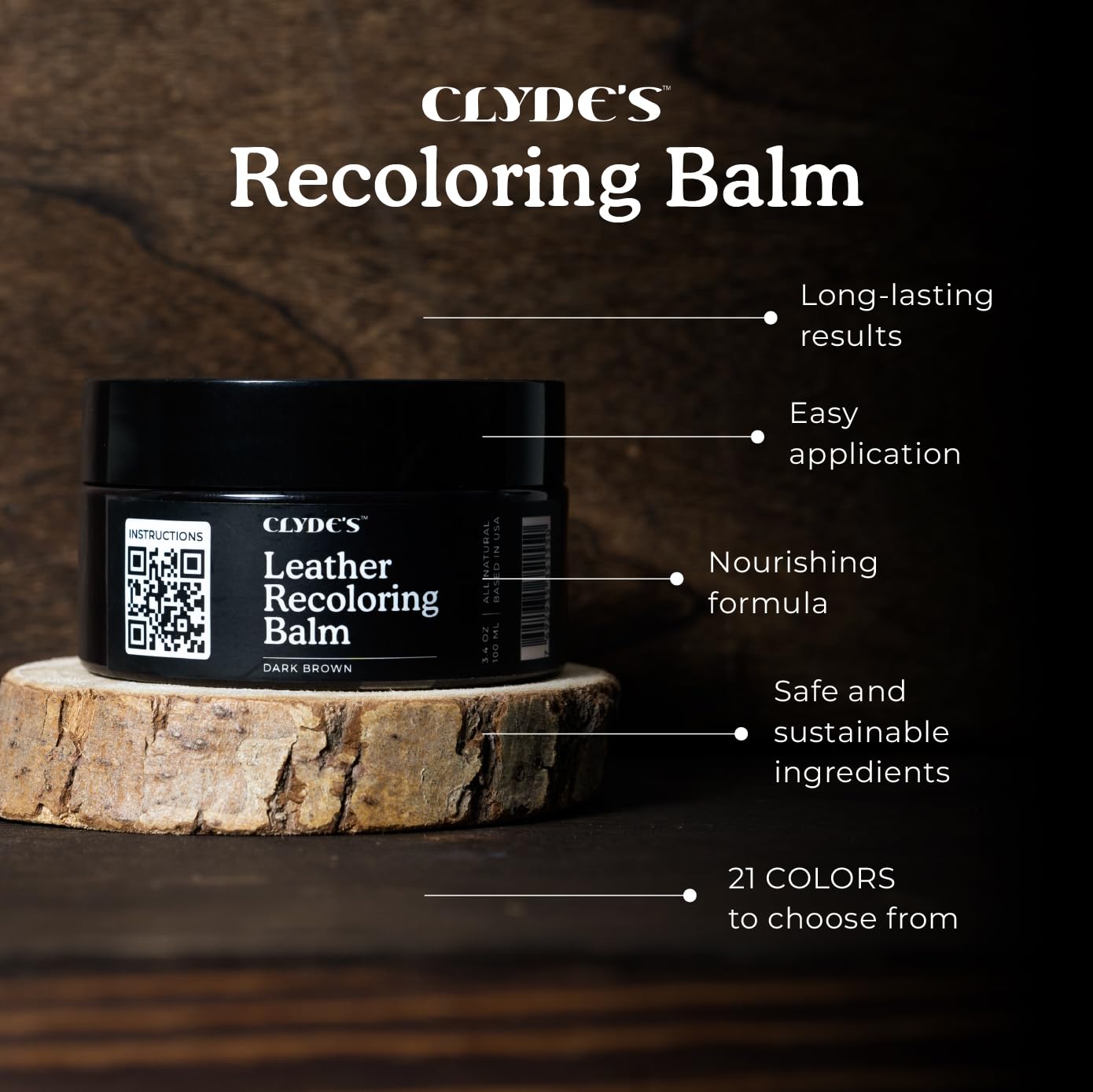 Clydes Leather Company balm texture close-up showing creamy consistency for easy spread