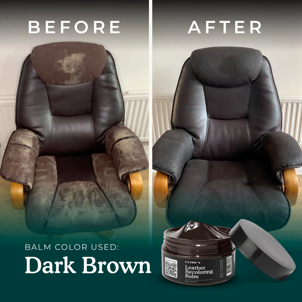 Clydes Leather Company sofa mid-restore in living room showing refreshed appearance benefit