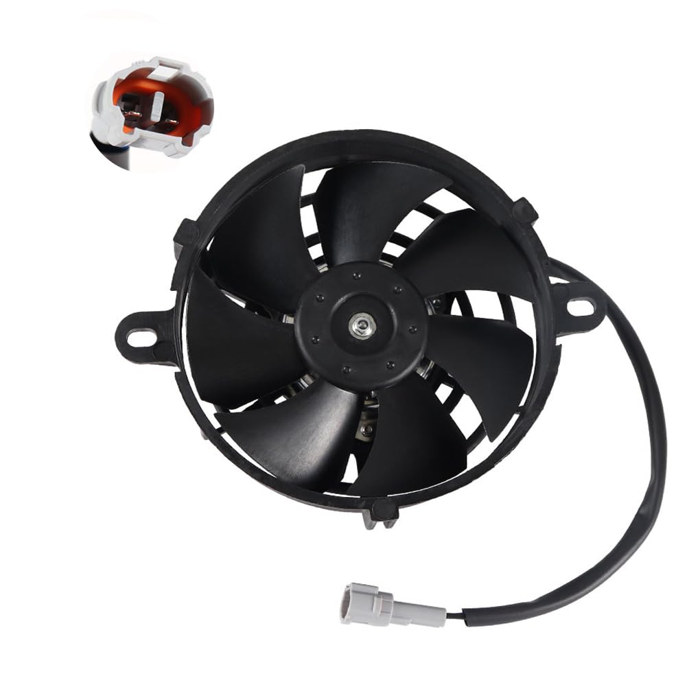 CMIYETO front-facing fan mounted on radiator showing focused airflow benefit