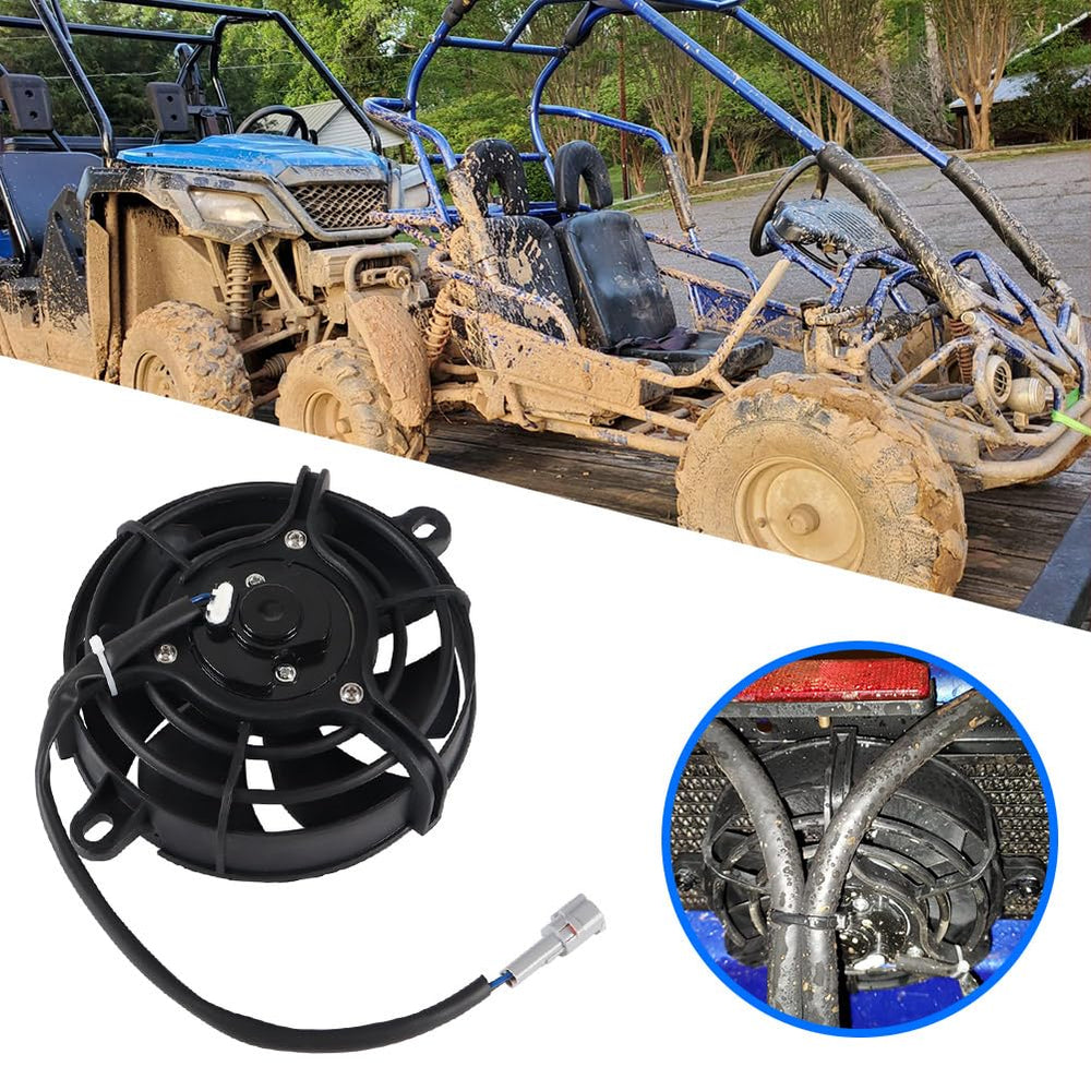 CMIYETO fan installed on off-road bike showing practical cooling upgrade