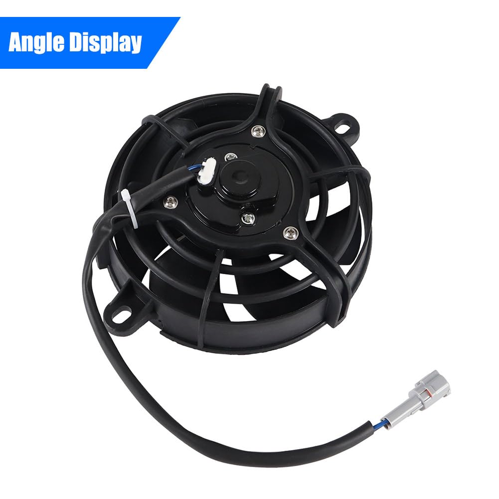 CMIYETO fan beside ruler to show compact 5-inch scale for fitment