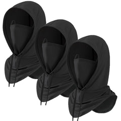 Cmonie front view pack of three showing full-head coverage and sun protection