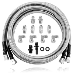 CMOOD braided lines front view showing durable stainless construction and improved cooling