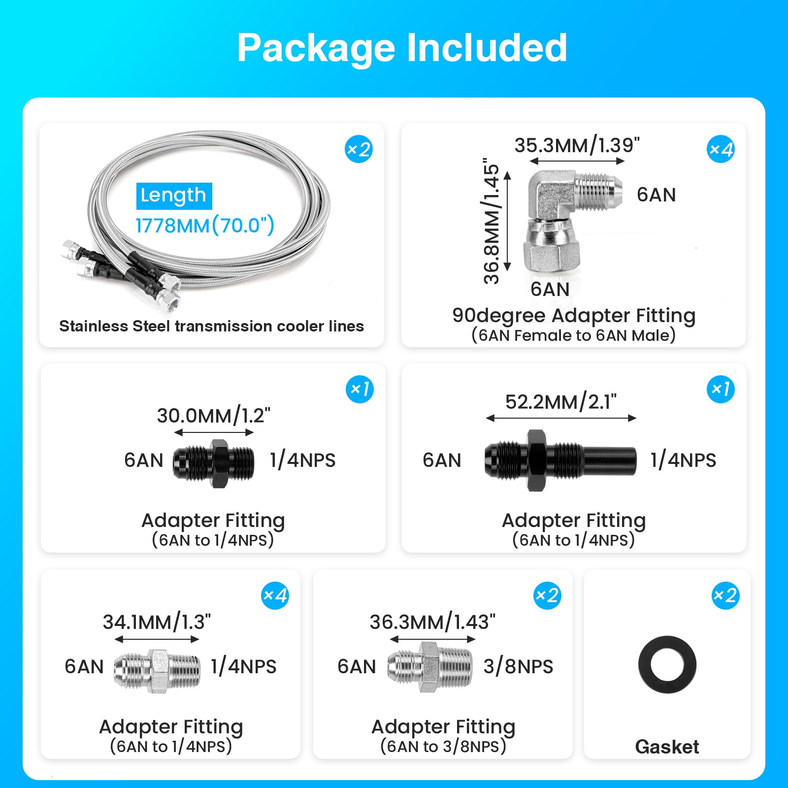 CMOOD 70 inch hose next to tape measure showing scale and flexible length