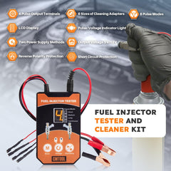CMTOOL six cleaning adapters arranged to fit many injector types and sizes