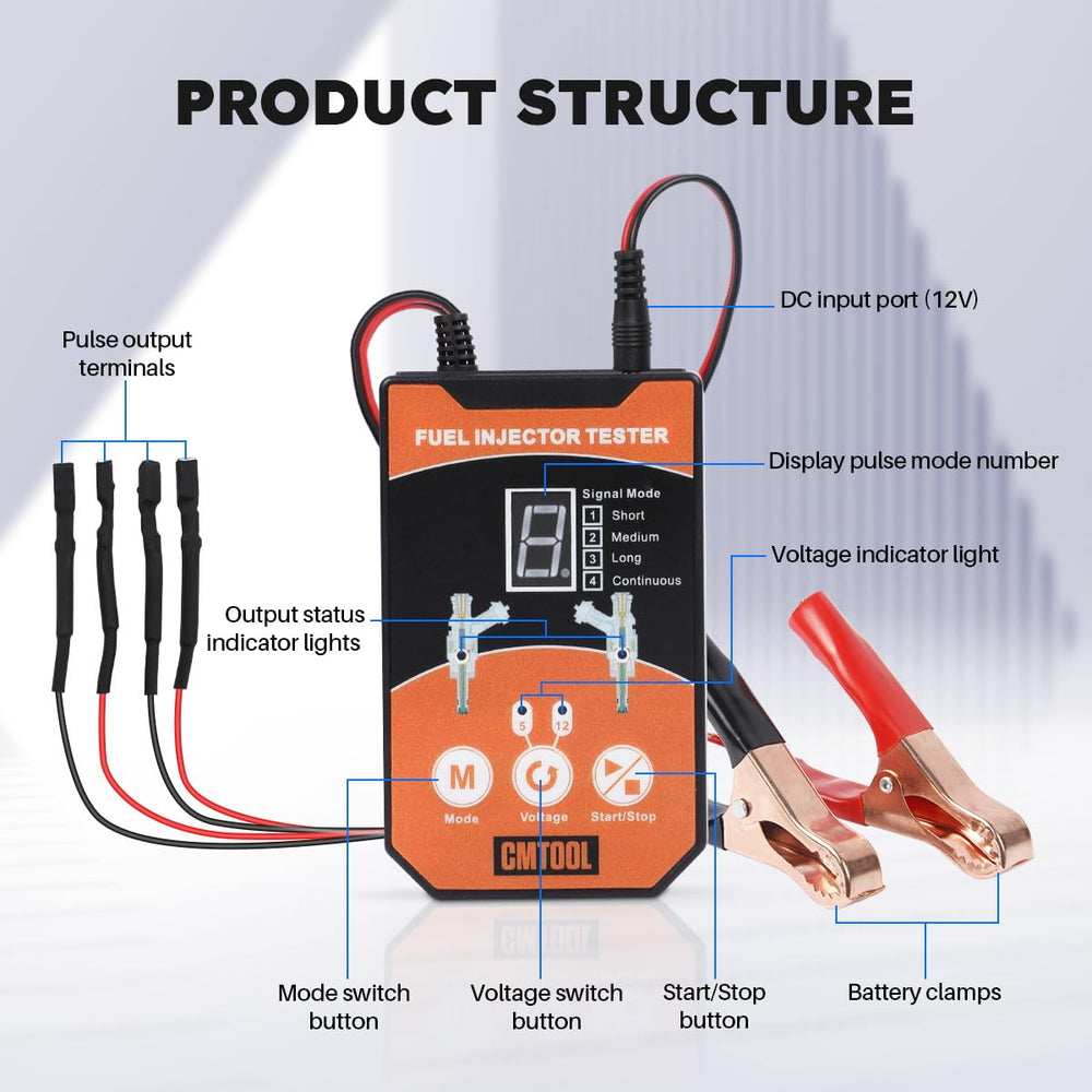 CMTOOL connected in engine bay testing injectors for practical workshop use