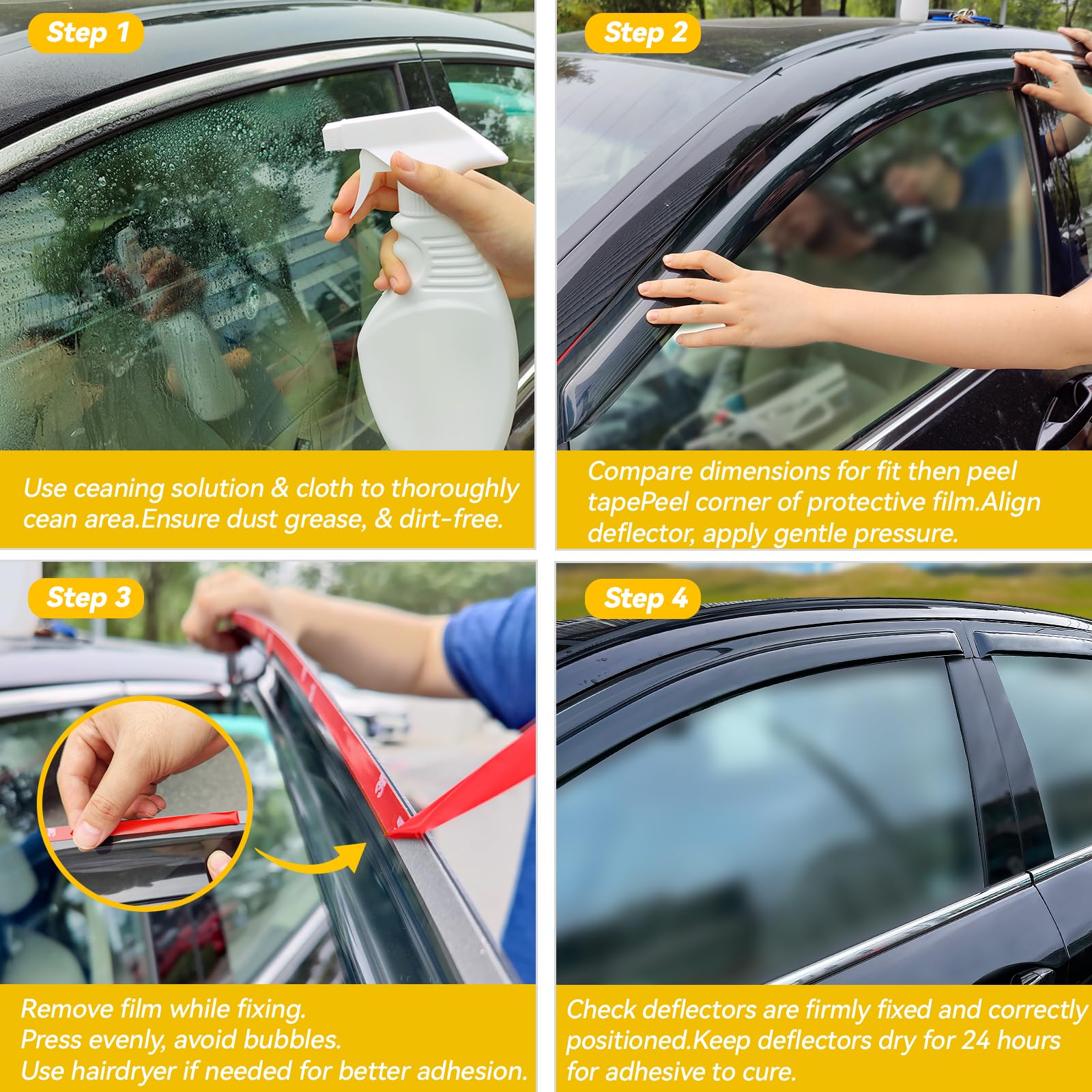 CMVT Auto mounting tape detail showing adhesive bond for secure installation