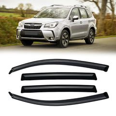 CMVT Auto front profile visor installed on Forester showing sleek protection