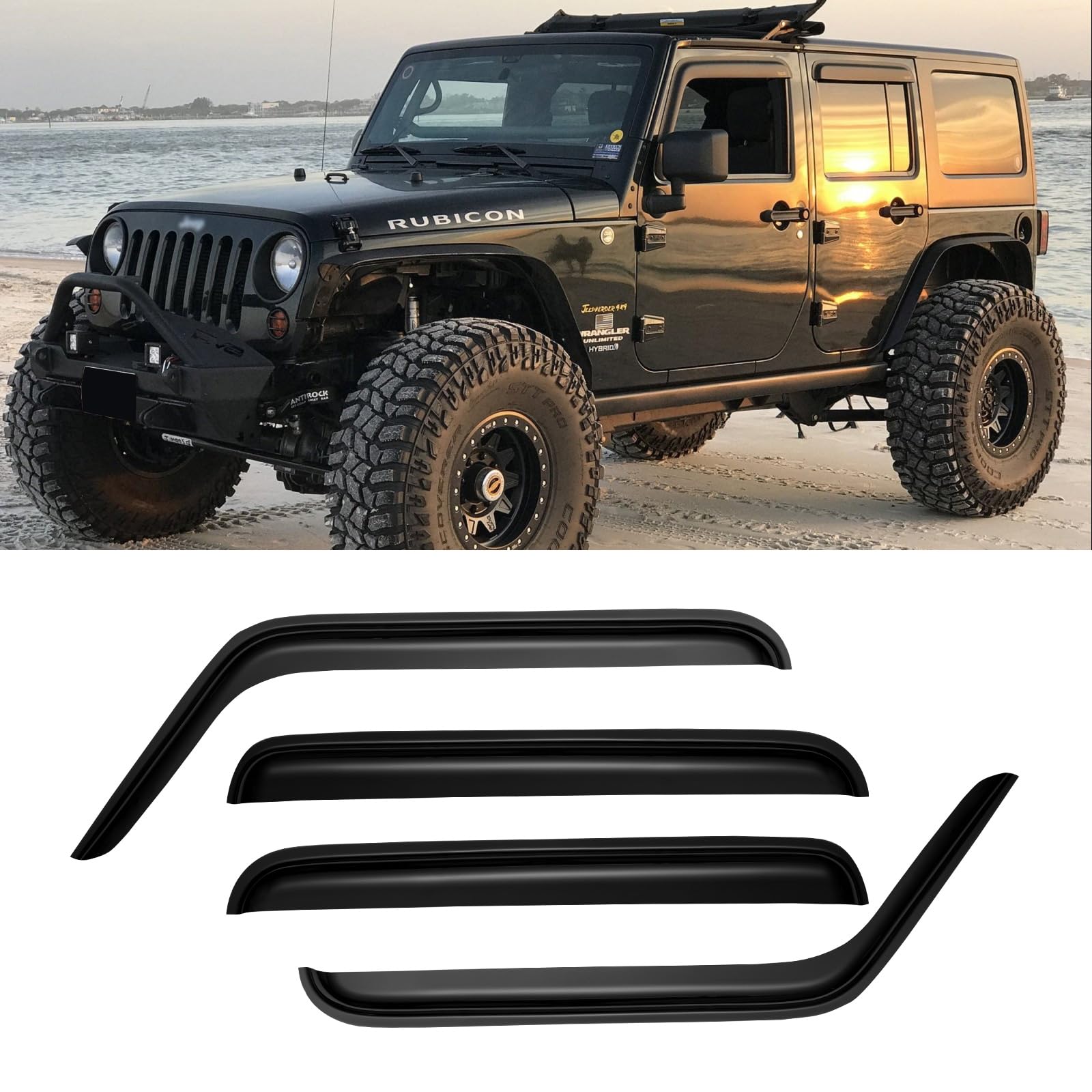 CMVT Auto front view installed on Jeep Wrangler JK shows sleek protection