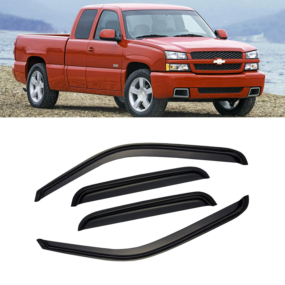 CMVT Auto visor on Silverado in outdoor setting showing improved comfort and style