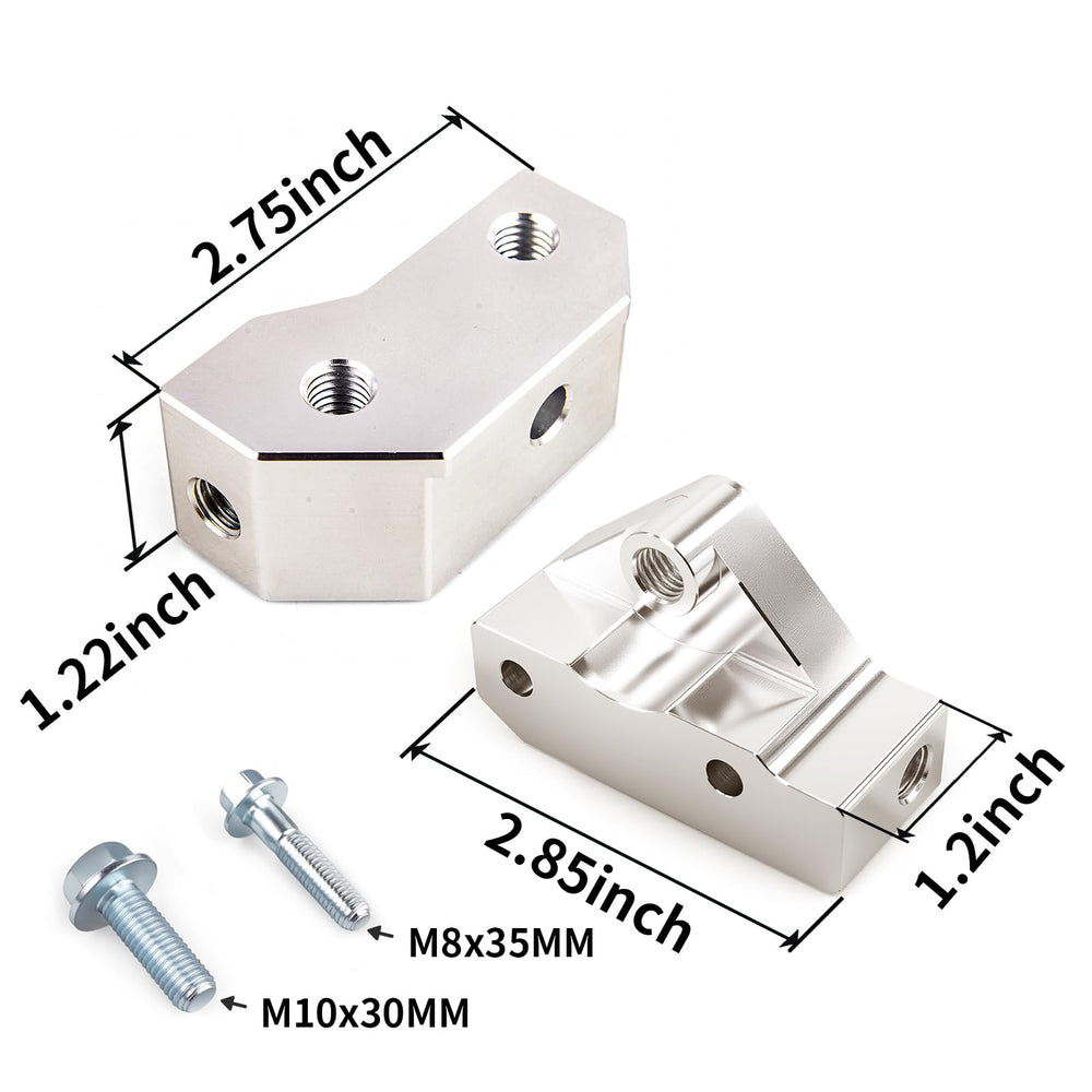 CNRAQR bracket next to ruler for scale, shows compact and serviceable size