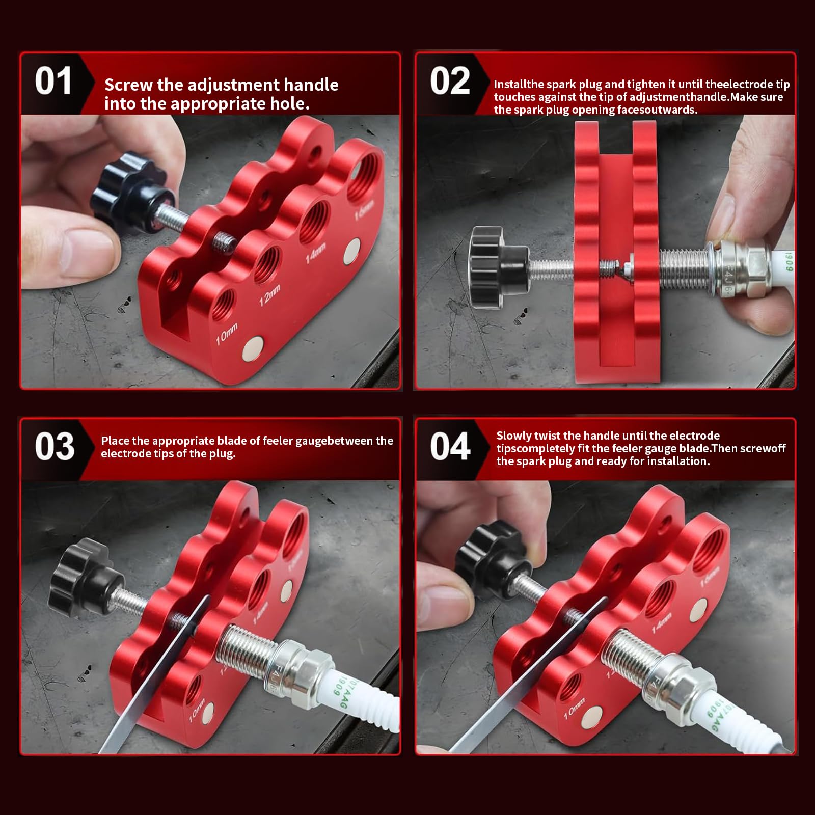 CNRAQR thumbscrew detail showing precise adjustment for accurate gaps