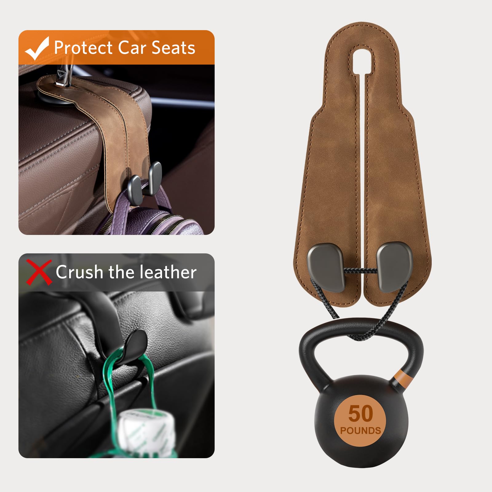 CoBak load test with handbags illustrating strong 50 lb capacity and stability