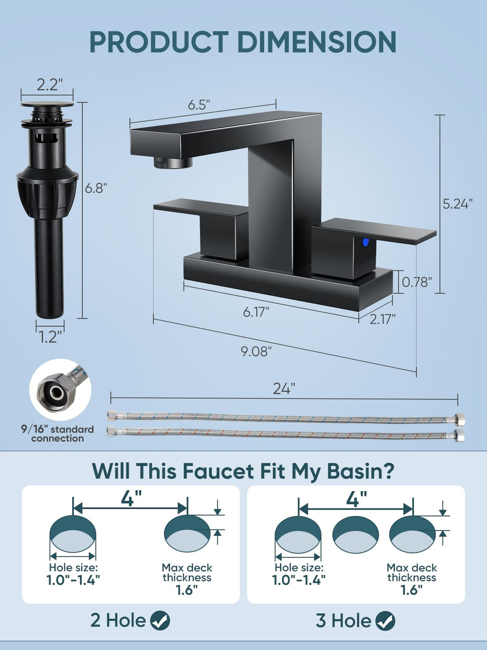 Cobbe faucet installed in bathroom setting showing modern aesthetic benefit
