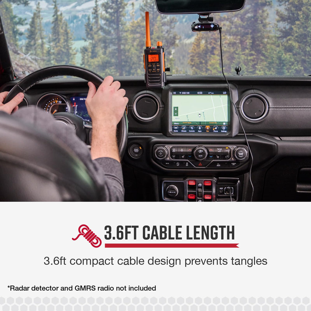 COBRA cable beside ruler showing 3.6ft length for scale and planning