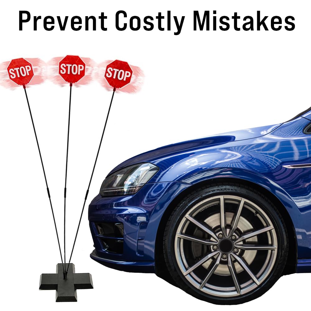 Cobra Tuning next to car showing adjustable height for accurate placement