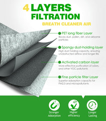 COCOAUTO engine filter close-up of pleated media for improved airflow