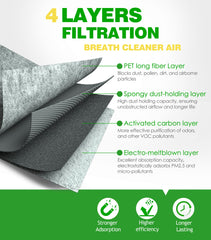 COCOAUTO engine filter pleated media detail for improved airflow