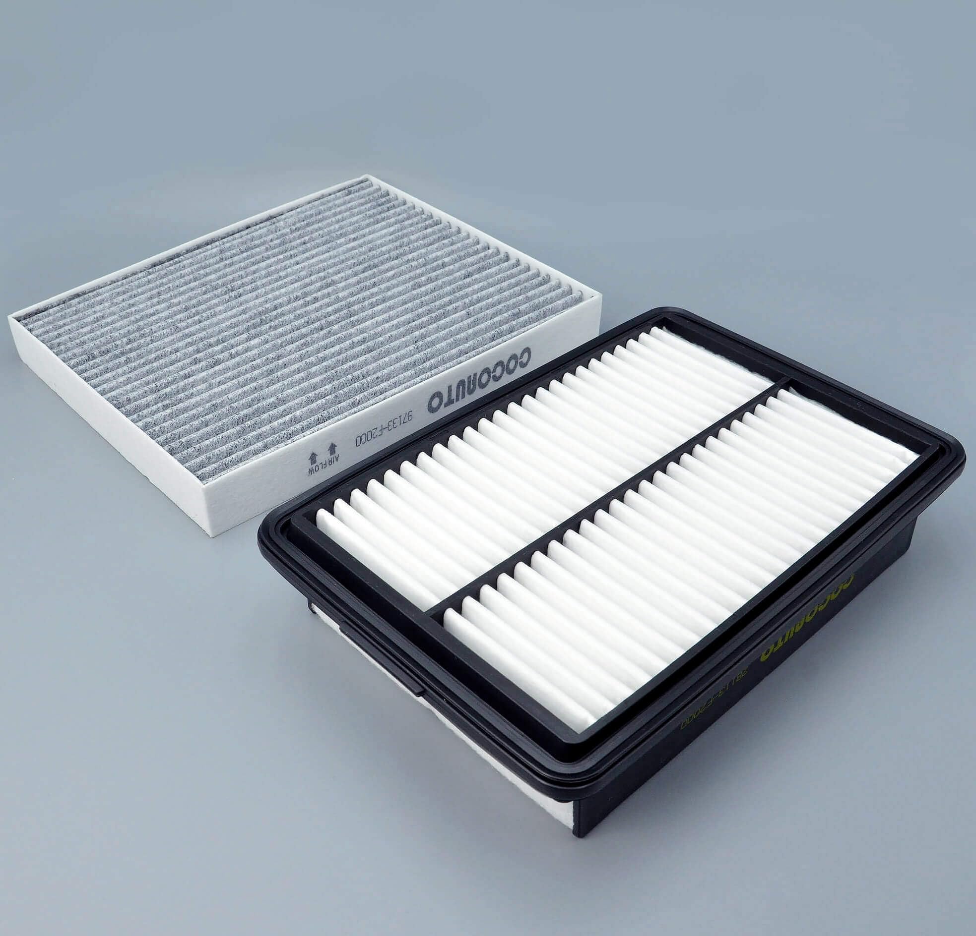 COCOAUTO filters staged on a dusty road demonstrating durability