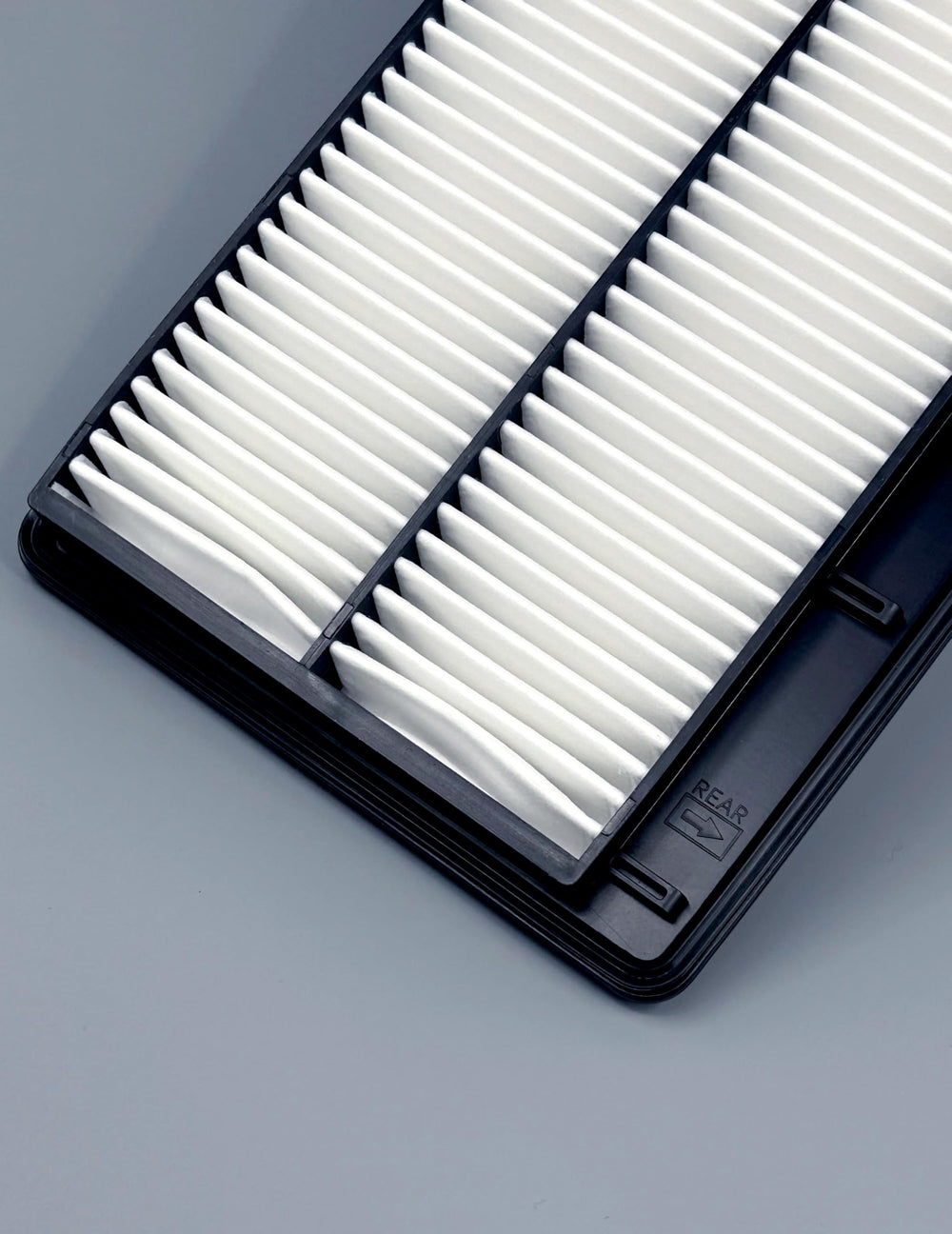 COCOAUTO filter being placed under the hood to show correct engine fit