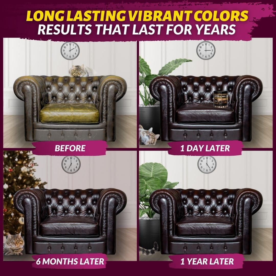 COCONIX applying balm to sofa arm to restore color and hide scuffs