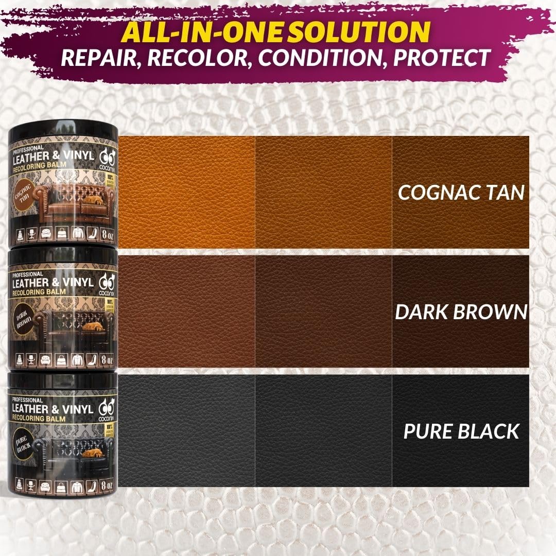 COCONIX recolored leather bag showing even dark brown coverage