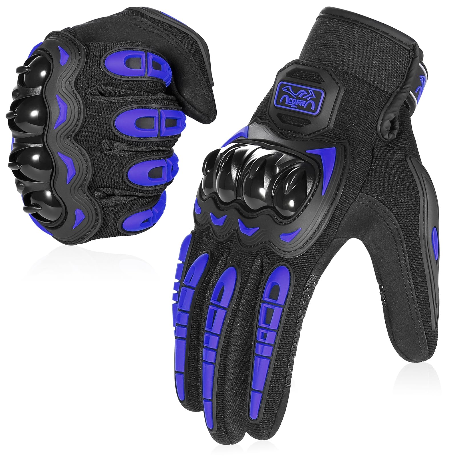 COFIT gloves front view in blue XL showing full design and wrist closure for secure fit