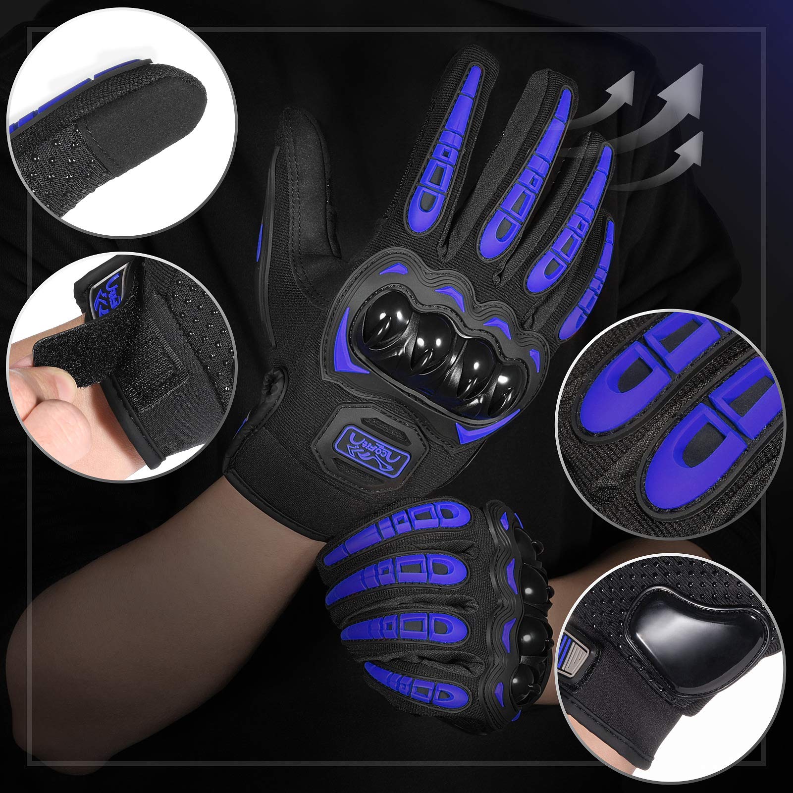 COFIT gloves close-up of molded PVC knuckle protection demonstrating impact resistance