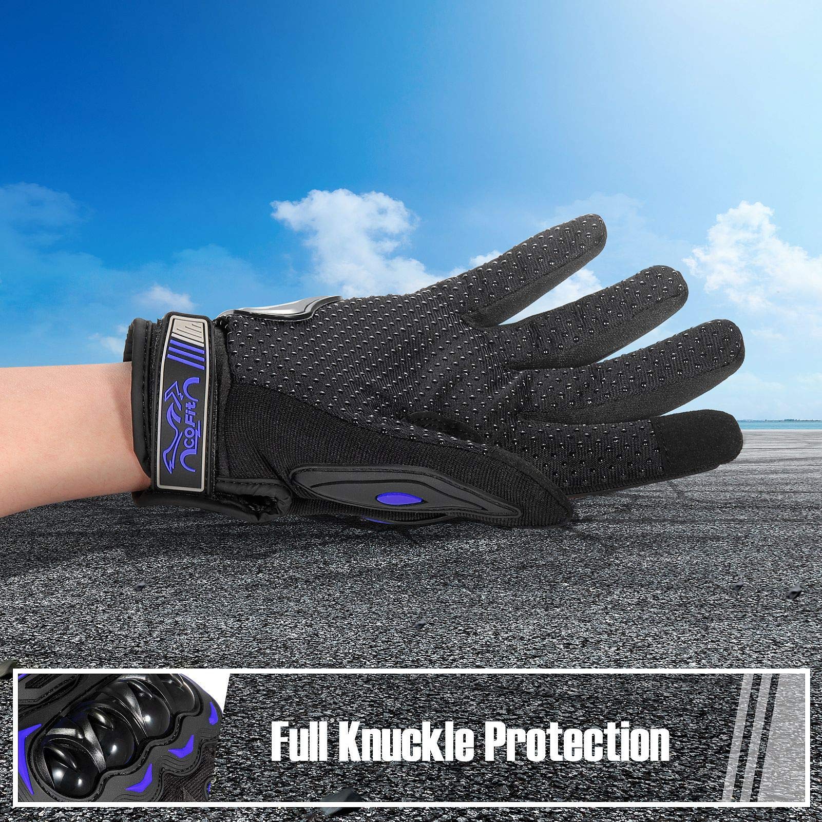 COFIT conductive thumb and index fingertip detail enabling touchscreen use