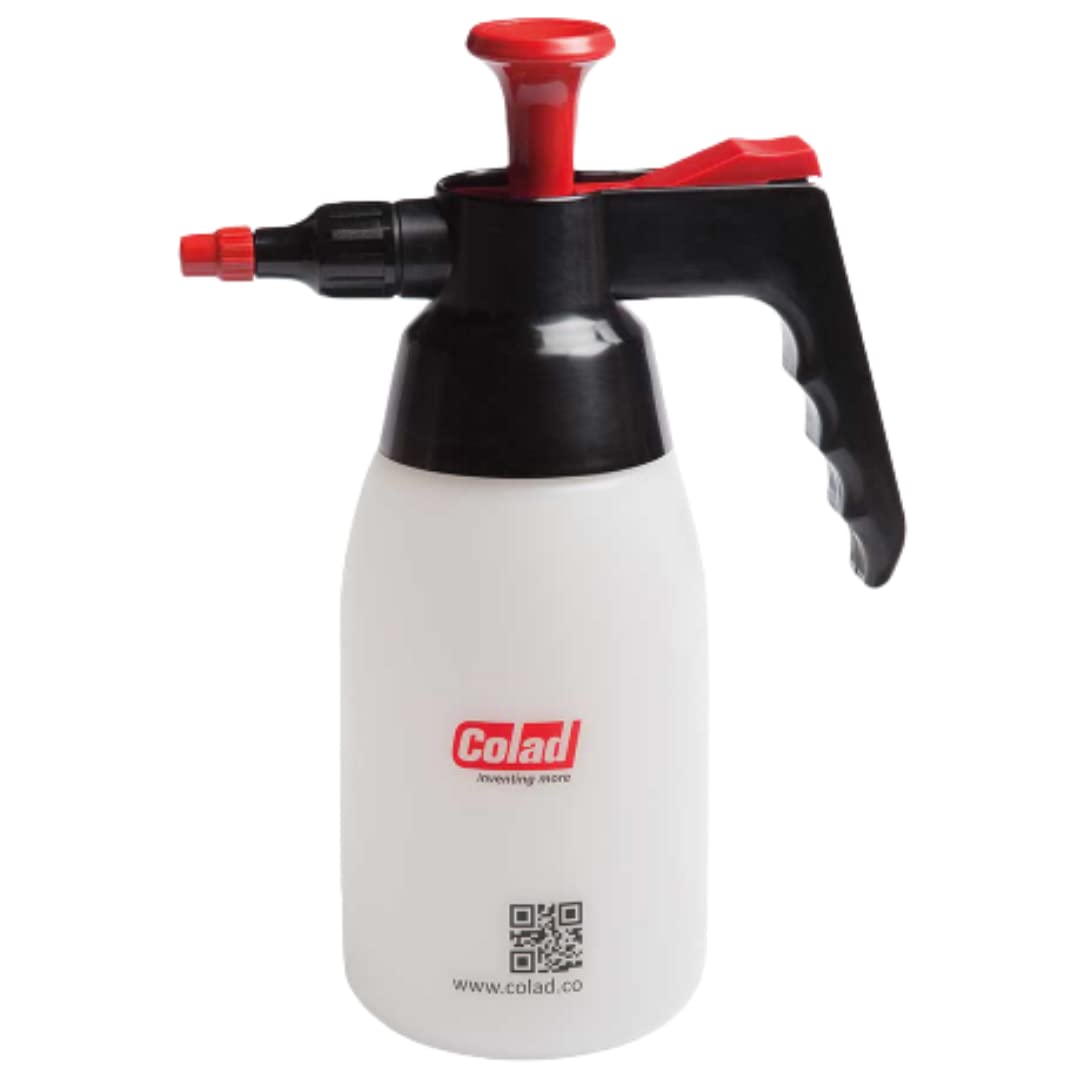 Colad front view of hand pump sprayer showing ergonomic design and easy handling benefit