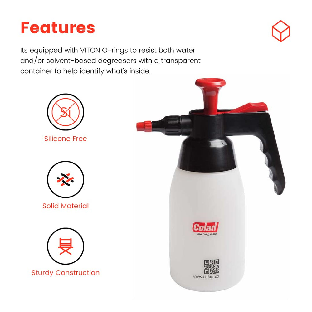 Colad transparent 1000ml bottle displaying fluid level for fewer unexpected refills