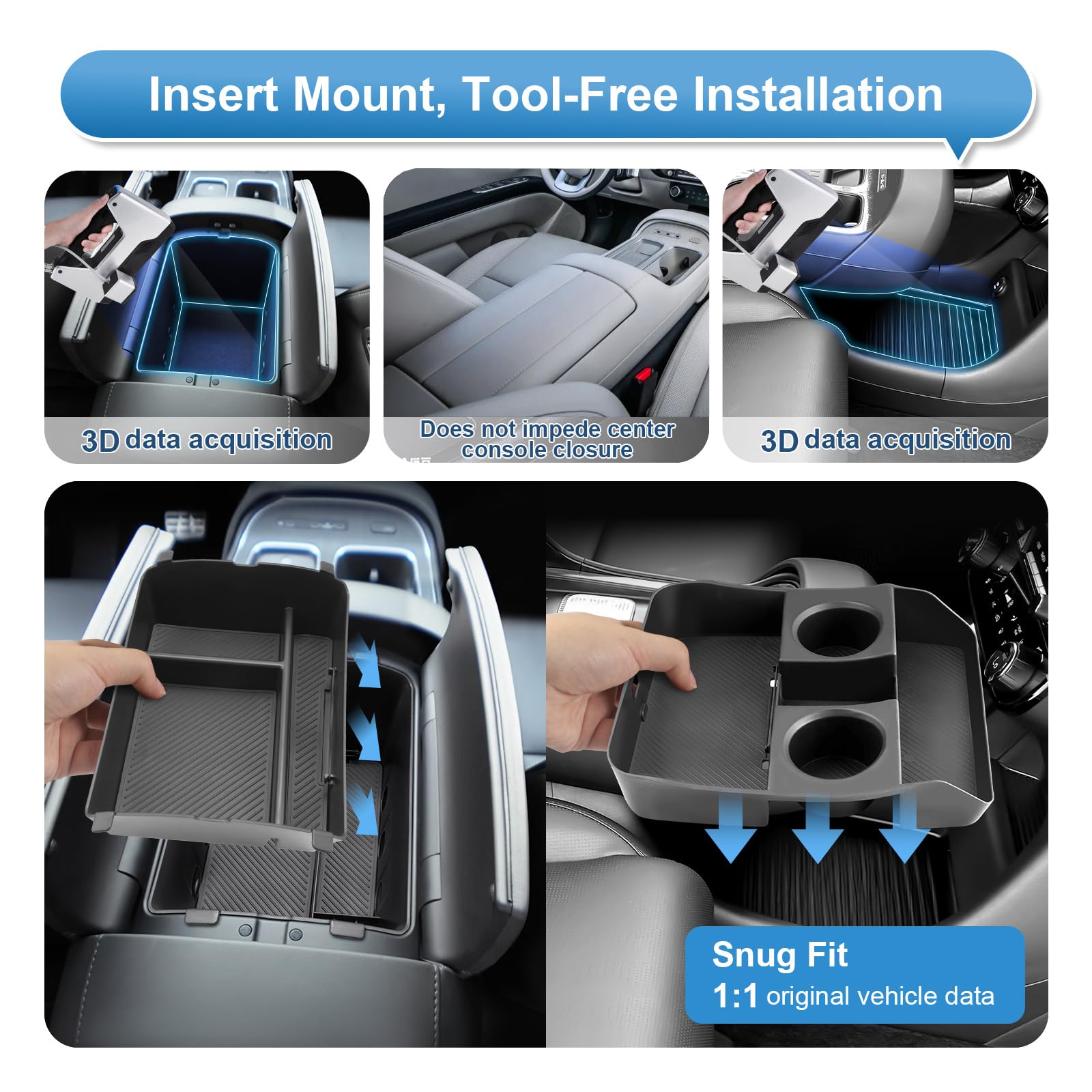 Coleya lifestyle shot of Palisade interior showing organized center console benefit