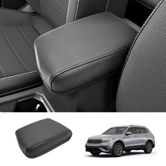 Coleya front view of Tiguan console cover showing neat fit and upgraded look