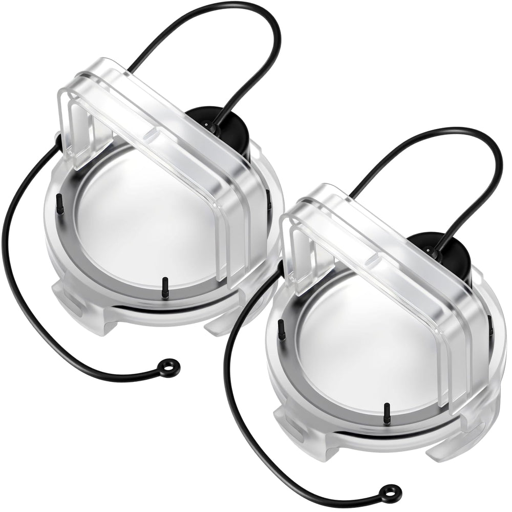 Colingmill clear RV sewer cap front view showing secure seal benefit