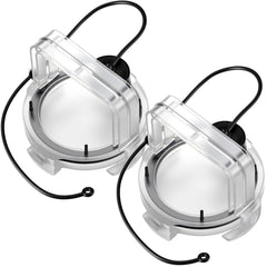 Colingmill clear RV sewer cap front view showing secure seal benefit
