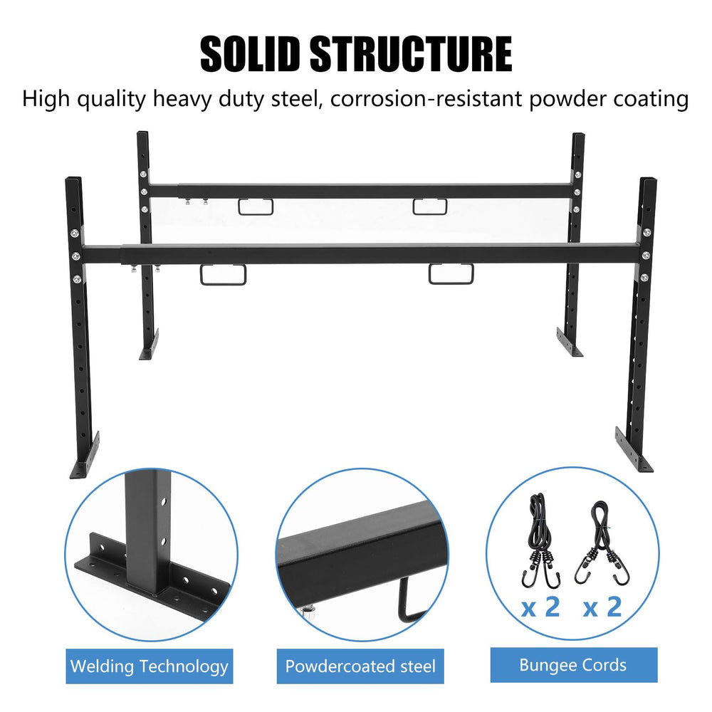 Colinktool carrying ladders and kayak to save interior trailer space