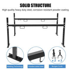 Colinktool carrying ladders and kayak to save interior trailer space