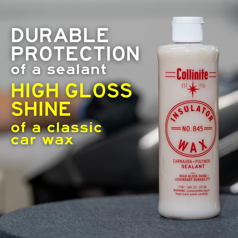 COLLINITE 845 water beading on painted surface demonstrating durable bead protection