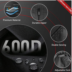 M COMNOVA OUTDOORS adjustable drawstring hem securing the tire cover