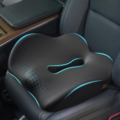 Comphekept front view of cushion showing ergonomic W-shape and comfort benefits