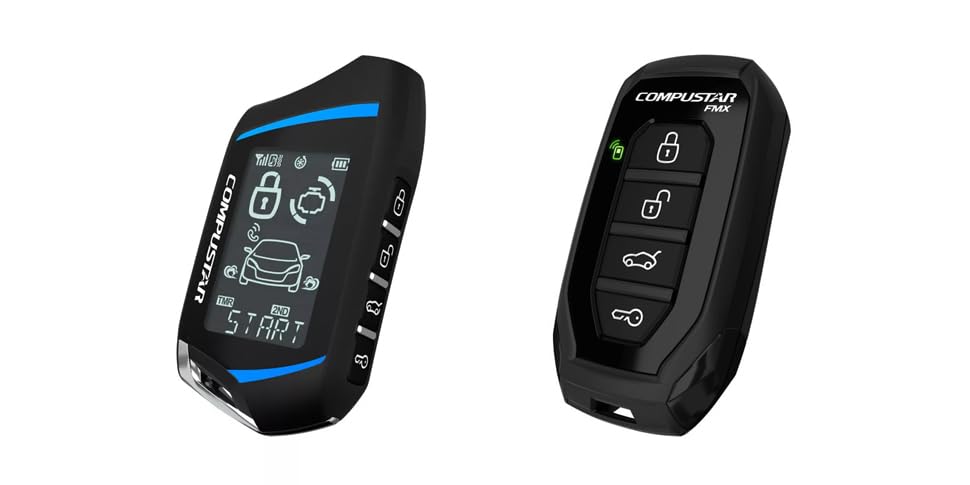 Compustar siren and LED detail illustrating audible and visible deterrence for improved vehicle protection