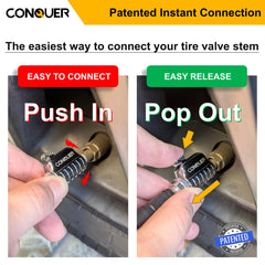 CONQUER straight open-flow chuck delivering faster inflation performance