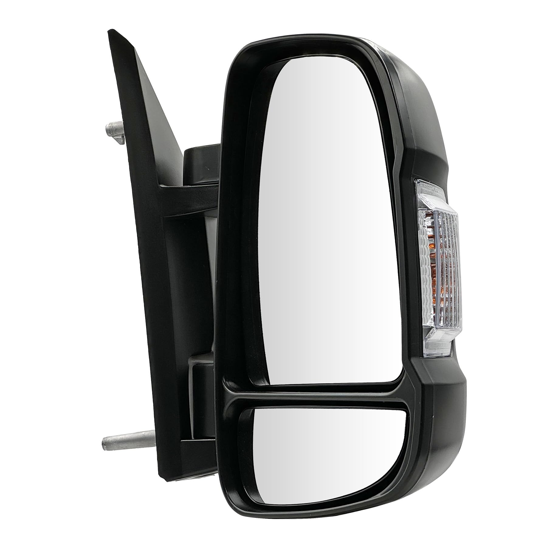 Convitex mirror installed on Promaster in urban setting for fleet-ready appearance