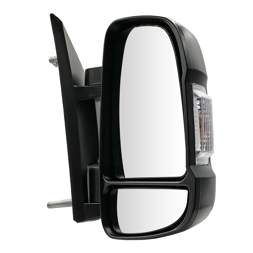 Convitex mirror installed on Promaster in urban setting for fleet-ready appearance