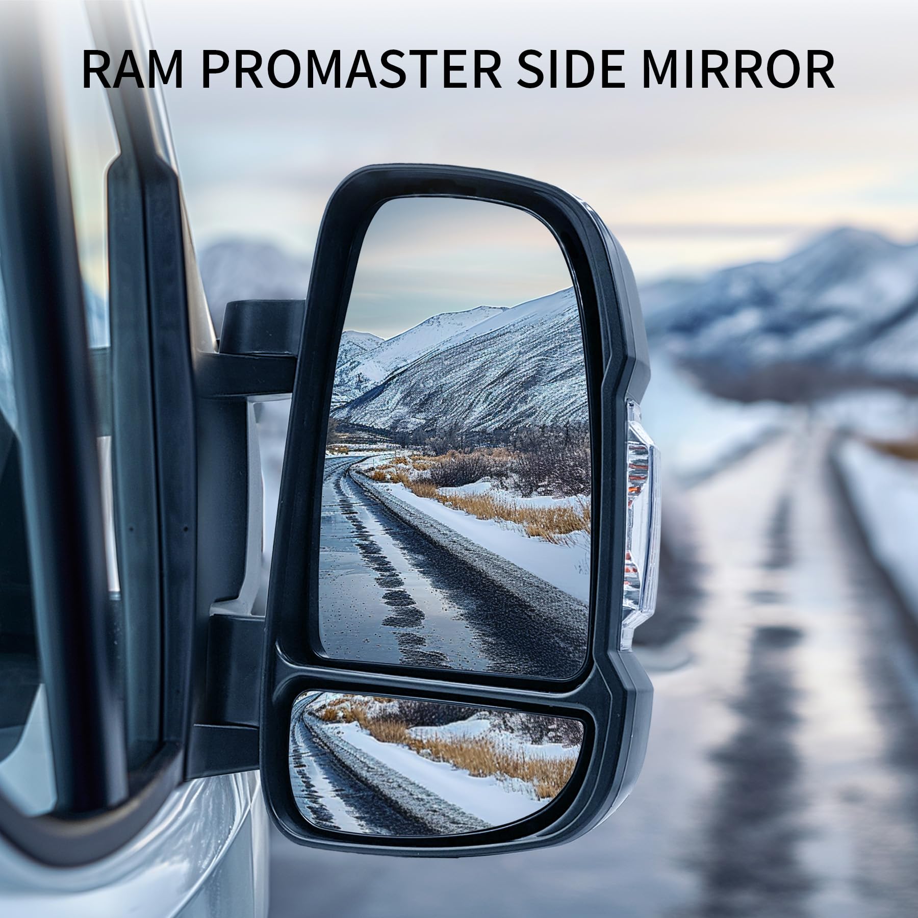 Convitex mirror next to ruler showing accurate size and OE-compatible scale